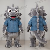 Mascotă stegosaur gri catifelat - Stegosaurus - MASTICOT_49178 - Masticot.com