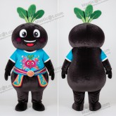 Blød sort radise maskot - Radise - MASTICOT_49238 - Masticot.com