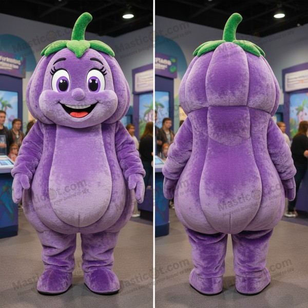Lavender velvety pepper mascot - Masticot.com