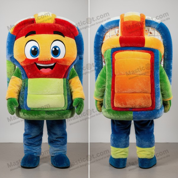 Vibrant rounded soccer goal mascot - Masticot.com