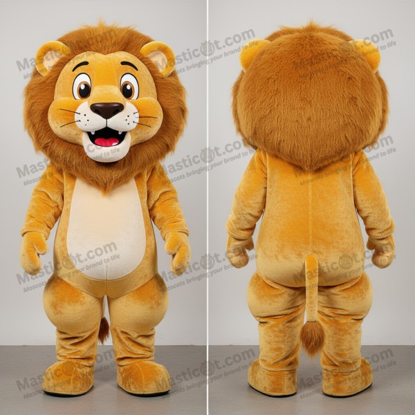 Golden regal lion mascot - Masticot.com