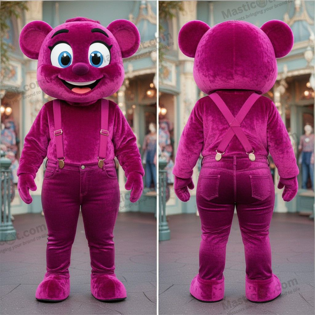 Mascotte commando giocosa color magenta - Comando - MASTICOT_49298 - Masticot.com