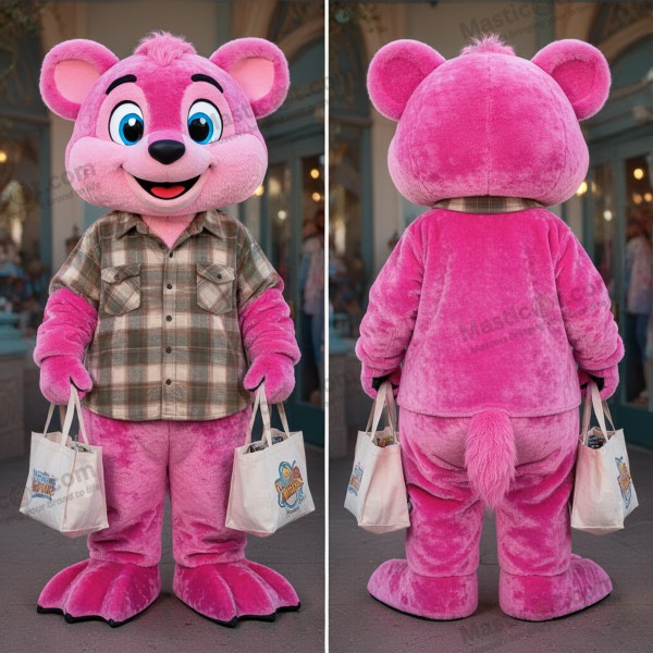 Mascota de León Marino de Terciopelo Rosa en Tonos Tierra - León Marino - MASTICOT_49386 - Masticot.com