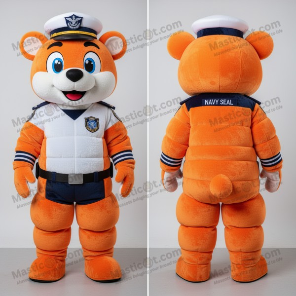 Mascotă focă eroică, portocaliu ruginiu - Masticot.com