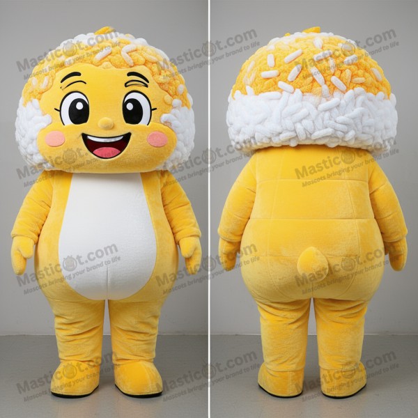 Buttery golden fried rice mascot - Masticot.com