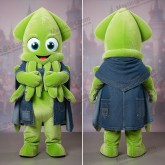 Limegrøn krambar blæksprutte-maskot - Bleksprutte - MASTICOT_49561 - Masticot.com