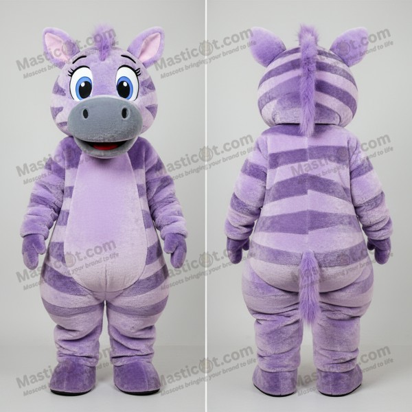 Lilla stripete sebra maskot i plysj - Masticot.com