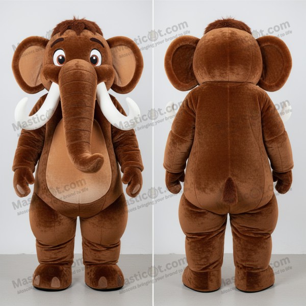 Earth tone broad shouldered mammoth mascot - Masticot.com