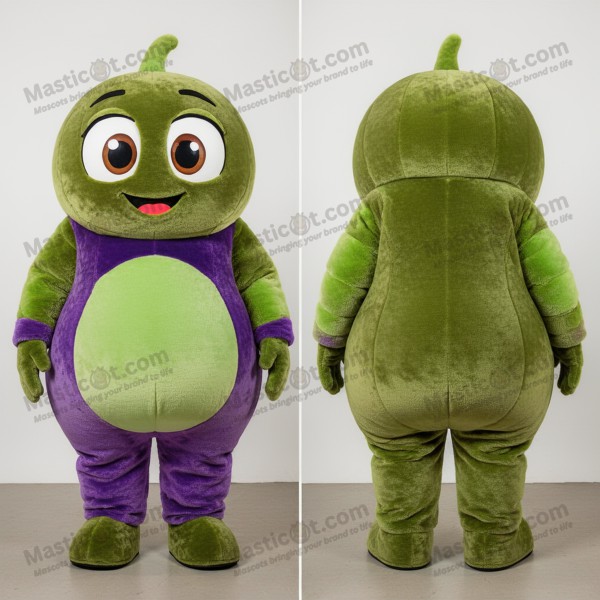 Olive green flexible contortionist mascot - Masticot.com