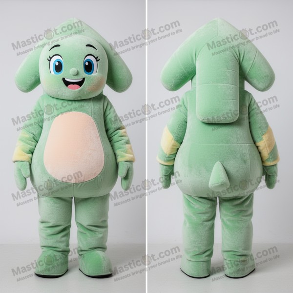 Emerald green broad shouldered arrow of love mascot -