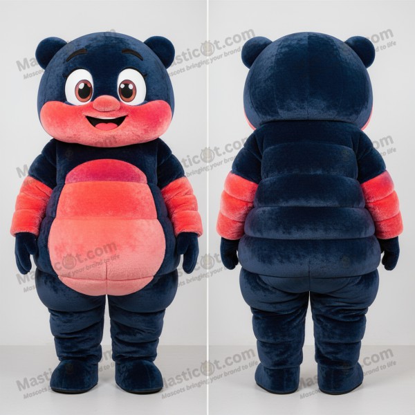 Navy broad shouldered steak mascot - Masticot.com