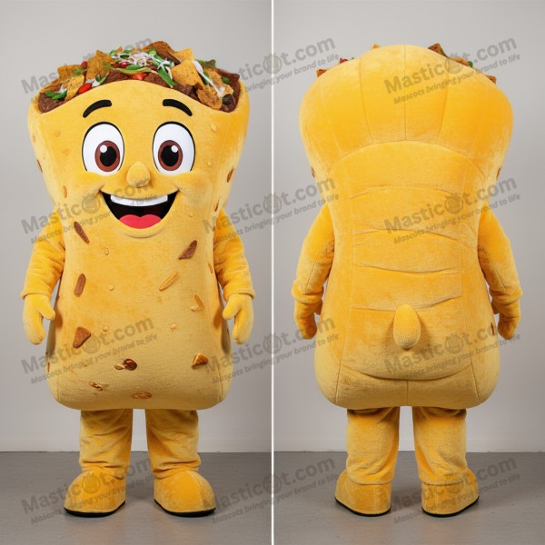Velvety yellow nacho nachos mascot - Masticot.com