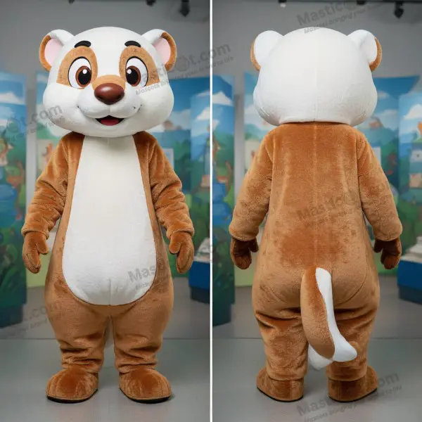 Snow White Cartoon Weasel Mascot - Weasel - MASTICOT_50090 - Masticot.com