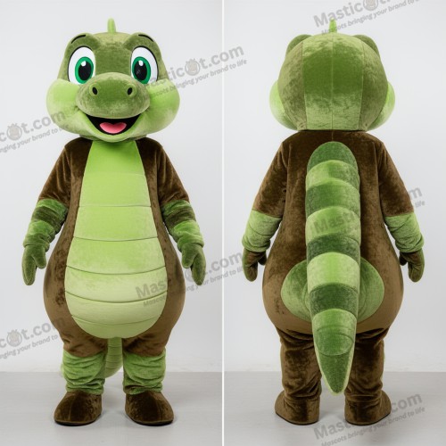Olive Green Rounded Snake Mascot - Snake - MASTICOT_50098 - Masticot.com