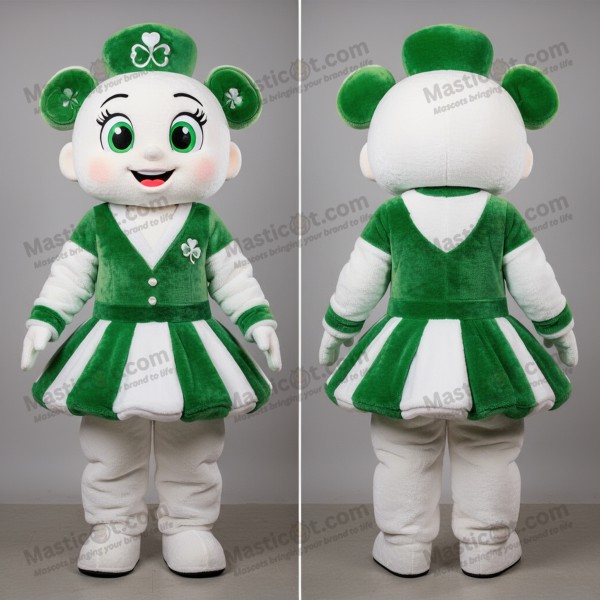 Emerald Sparkling Irish Dancer Mascot - Masticot.com