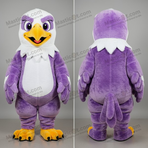 Lavender plush lavender bald eagle mascot - Masticot.com