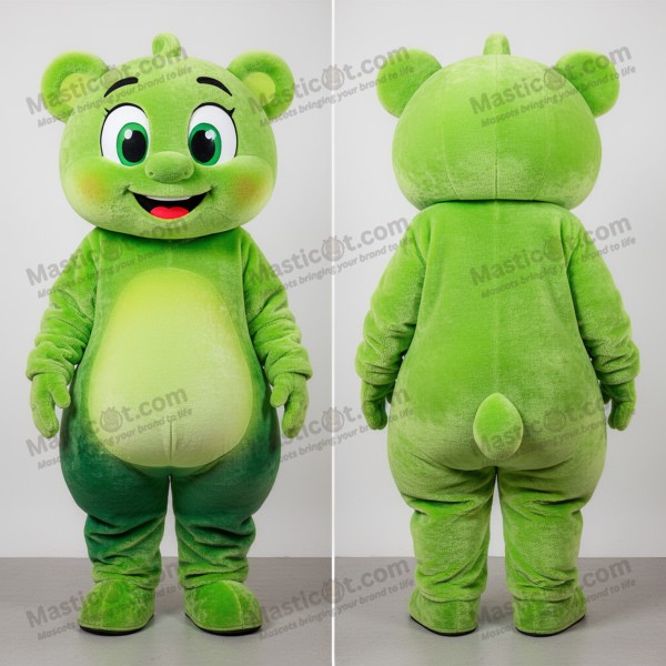 Lime green flexible contortionist mascot - Masticot.com