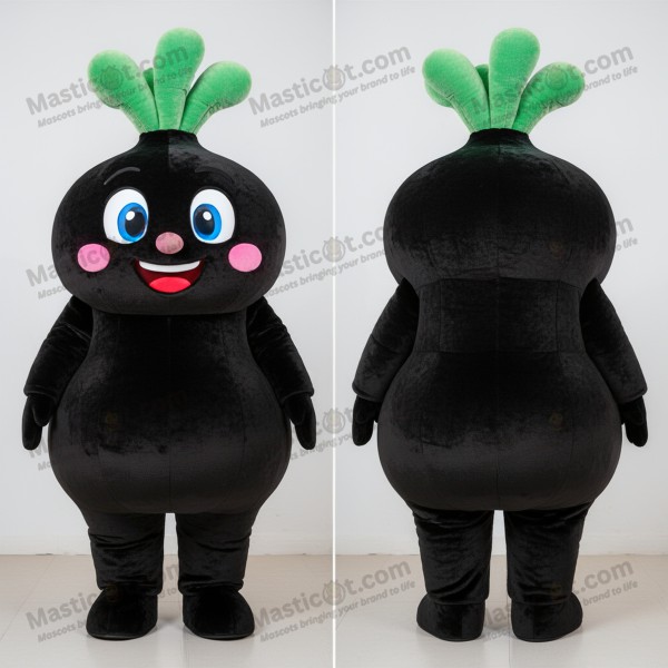 Black rounded radish mascot - Masticot.com