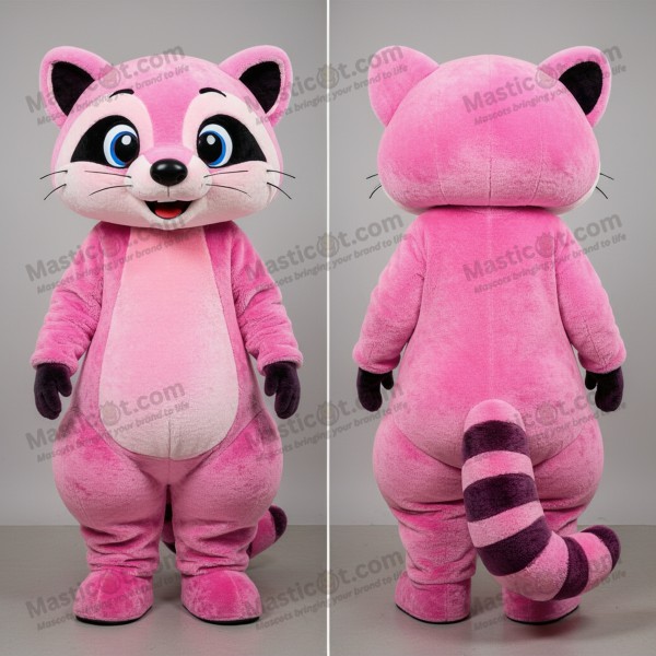 Pink rounded civet mascot - Masticot.com