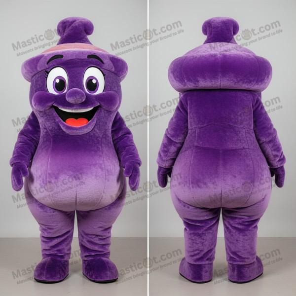 Paarse fluweelachtige jambalaya mascotte - Masticot.com