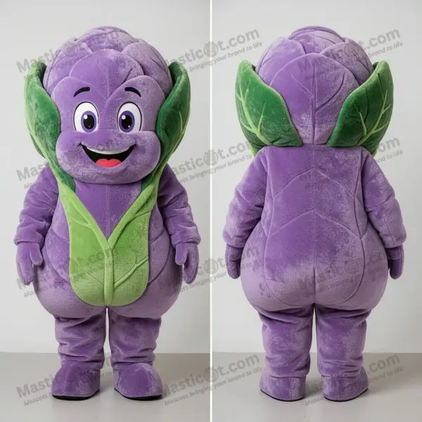 Emerald green broad shouldered cabbage mascot - Cabbage - MASTICOT_18 - Masticot.com