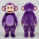 Vibrant purple playful capuchin monkey mascot - Masticot.com