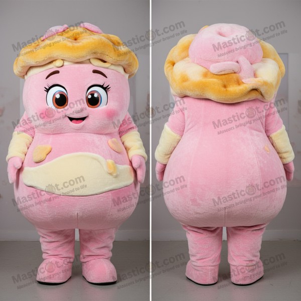 Pastel pink plump shepards pie mascot - Masticot.com