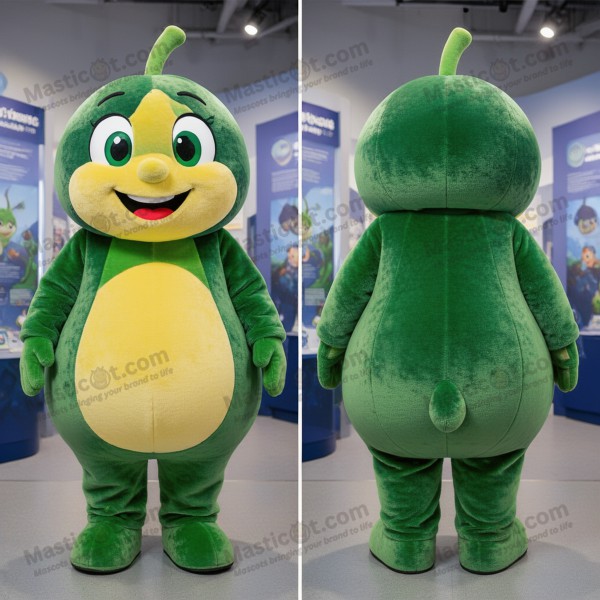Forest Green Rounded Plum Mascot - Masticot.com