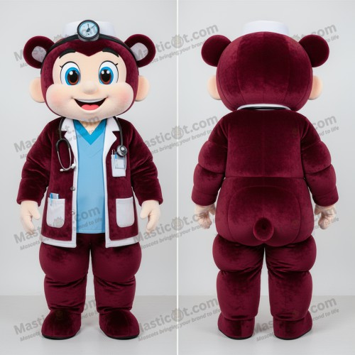 Marineblå fløyelsdoktor-maskot - Doktor - MASTICOT_5056 - Masticot.com