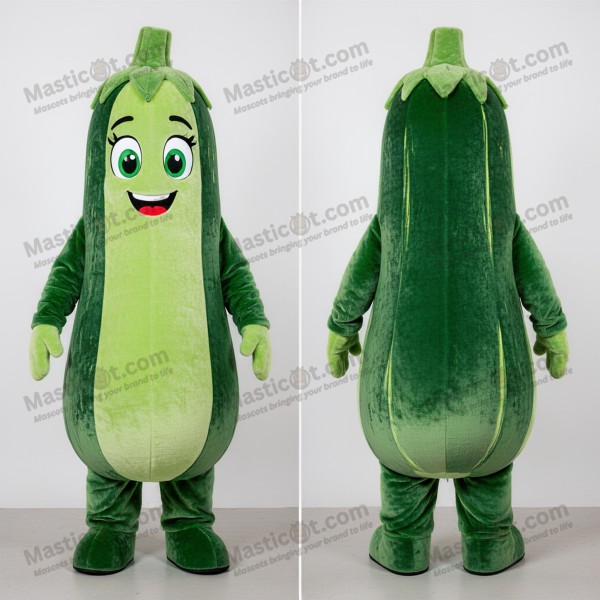 Smaragdgrønn plump squash-maskot - Masticot.com
