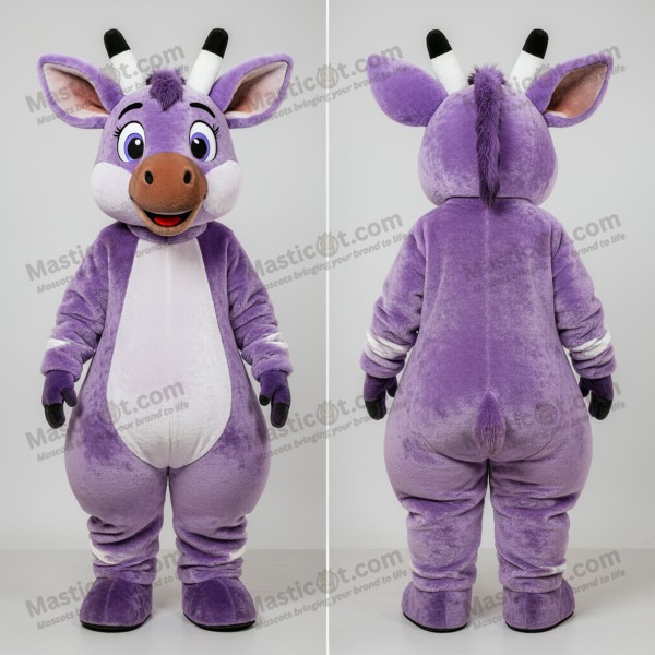 Lavender velvety okapi mascot - Masticot.com