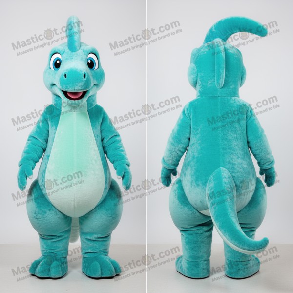 Schimmernder Türkis-Karikatur-Parasaurolophus-Maskottchen -