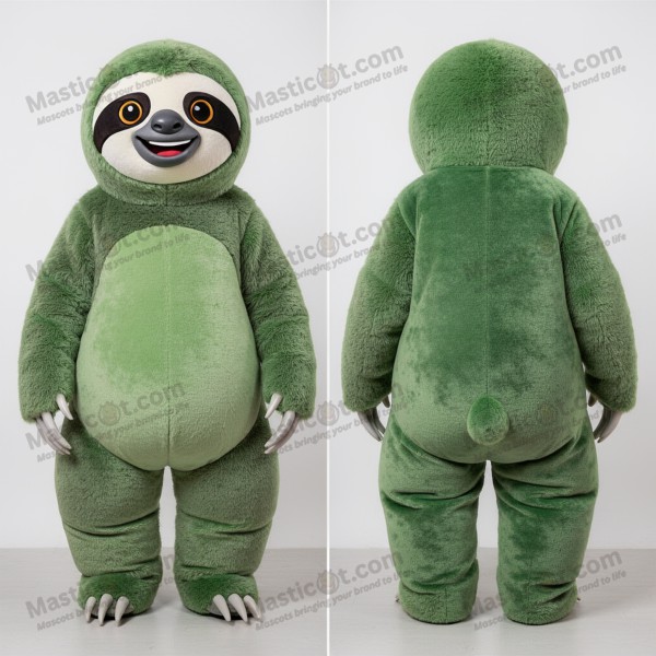 Forest Green Cartoon Giant Sloth Mascot - Masticot.com