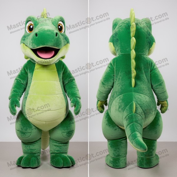 Mascotă iguanodon verde smarald cu umeri largi -