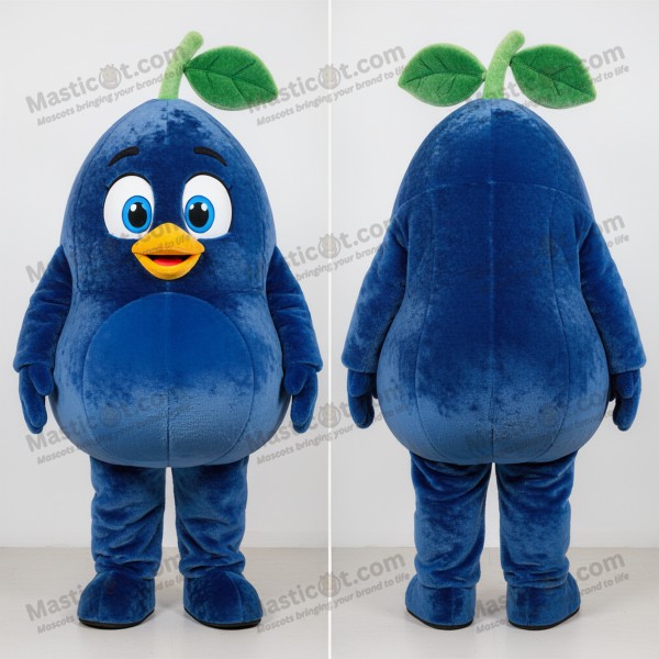 Sky Blue Velvety Plum Mascot - Masticot.com