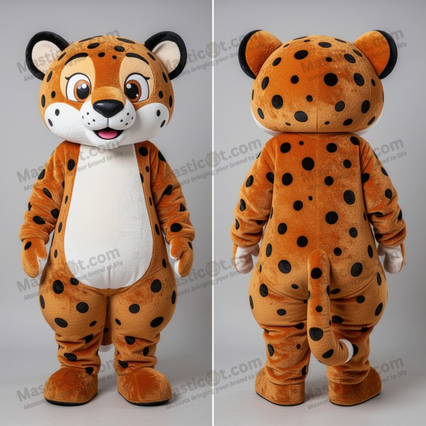 Rust orange playful cheetah mascot - Masticot.com