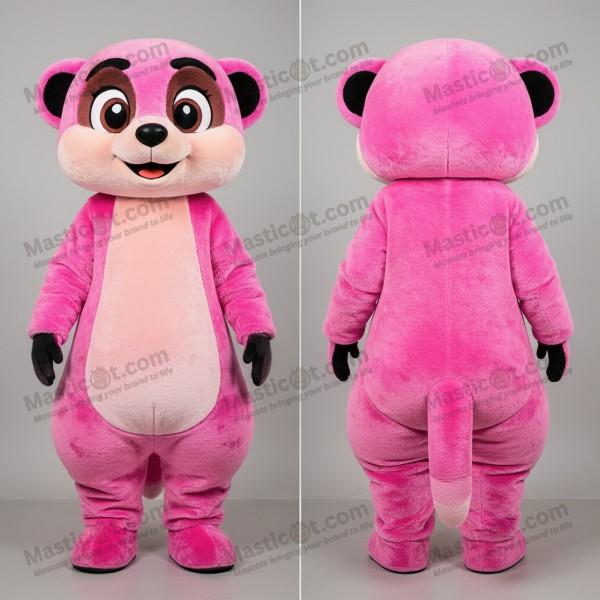 Pastel Pink Cartoon Meerkat Mascot - Masticot.com