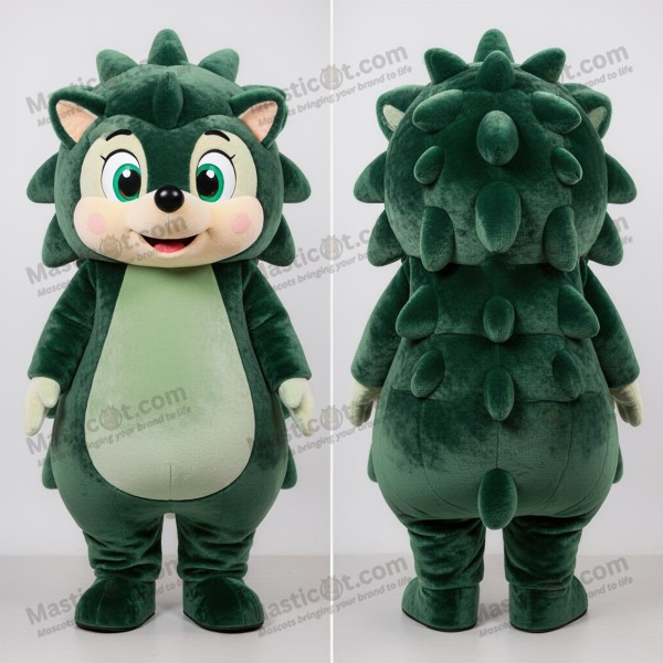 Lesní zelený kartonový ježčí maskot - Masticot.com
