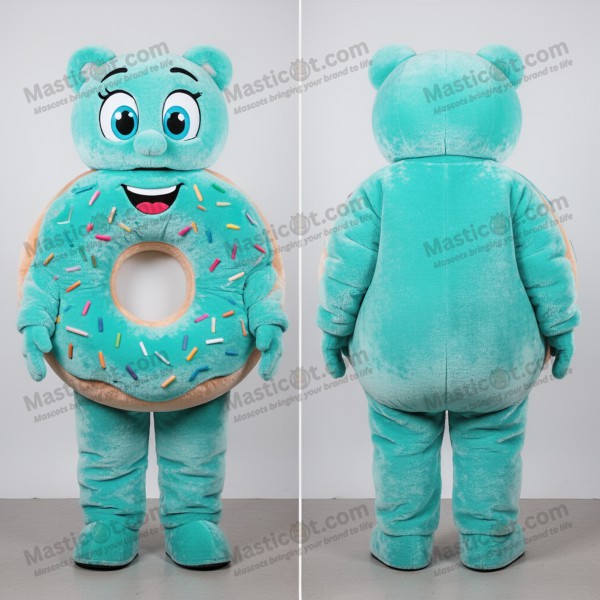 Mascota de Donut Glaseado Turquesa - Masticot.com