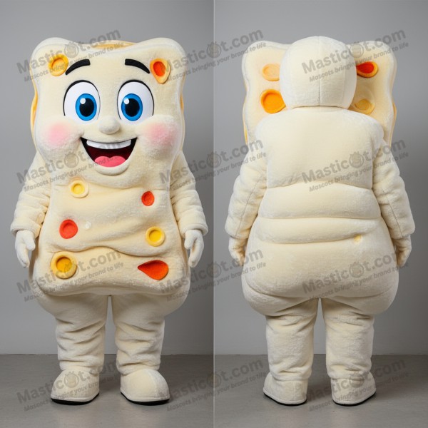 White Plush Padded Lasagna Mascot - Masticot.com