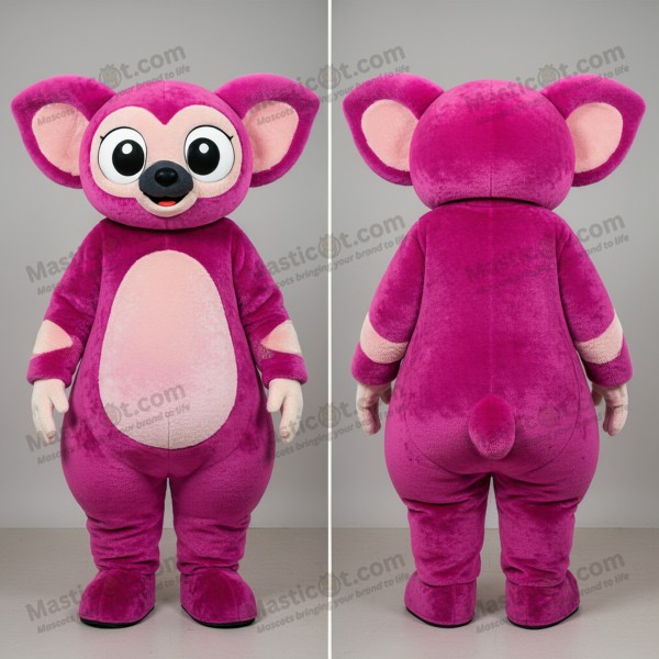 Magenta širokooký lemur maskot - Masticot.com