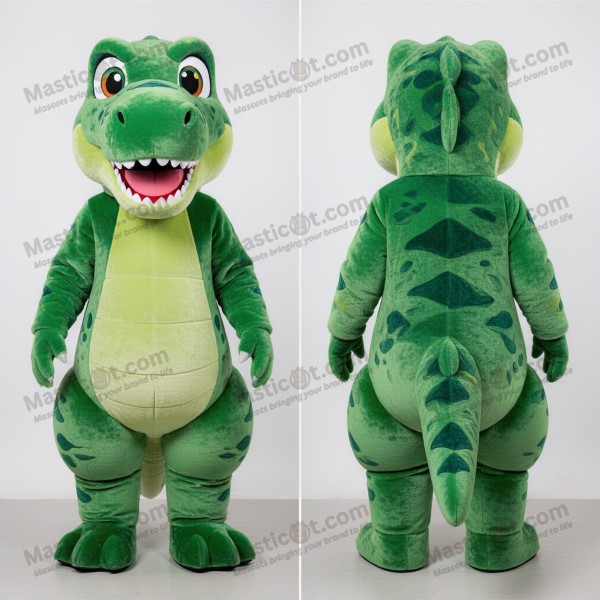 Green padded allosaurus mascot - Allosaurus - Masticot.com