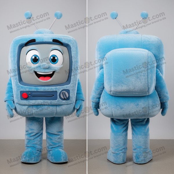 Mascote de Televisão Azul Celestial Fantasioso -