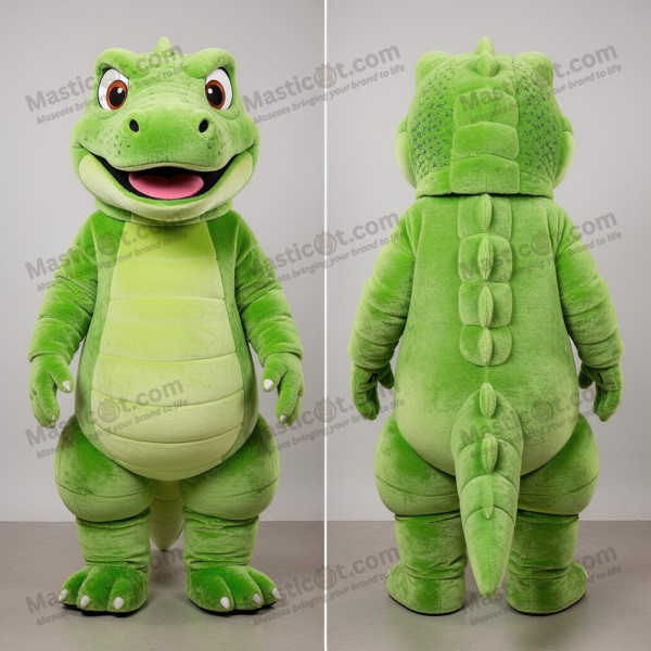 Plišový maskot komodského draka v limetkové zelené