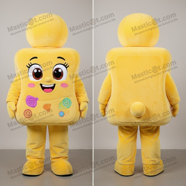 Golden Velvety Sweetheart Candy Box Mascot - Masticot.com