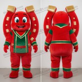 Rood ronde hoefijzer mascotte - Hoefijzer - MASTICOT_5176 - Masticot.com