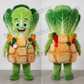 Vibrant round caesar salad mascot - Masticot.com