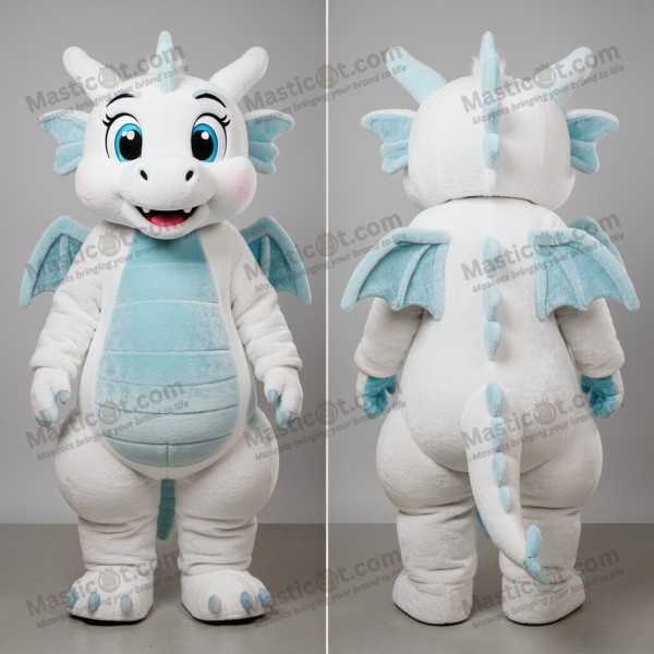 White majestic dragon mascot - Masticot.com