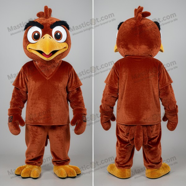Rust orange expressive crow mascot - Masticot.com