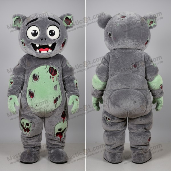 Gray eerie undead mascot - Masticot.com